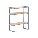 Világoskék-natúr színű függő gyerek könyvespolc kőrisfa dekorral 60x70x28 cm Tinn – Kave Home