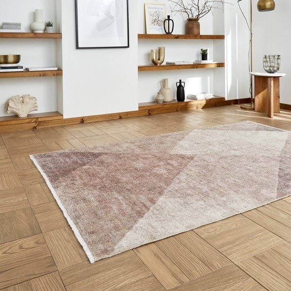 Világosbarna mosható pamutkeverék futószőnyeg 60x170 cm Whisper – Think Rugs-image-2