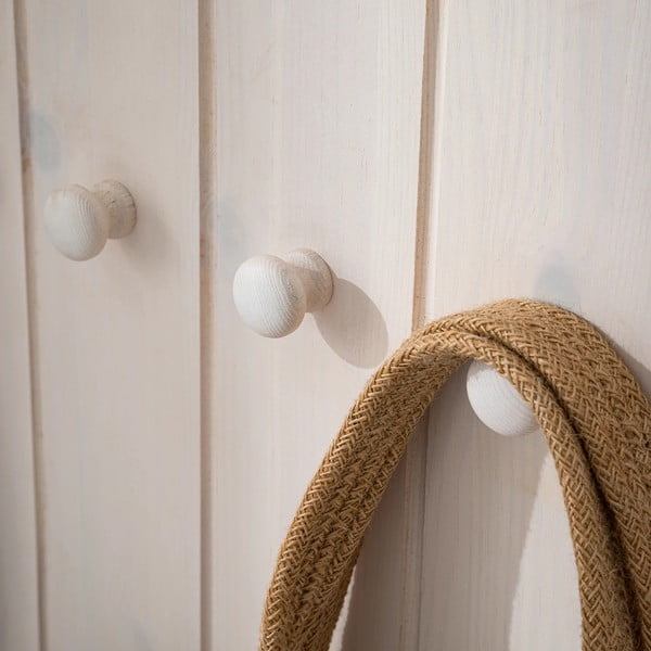 Fehér borovi fenyő előszoba bútor 60x120x25 cm Anita – Støraa-image-4