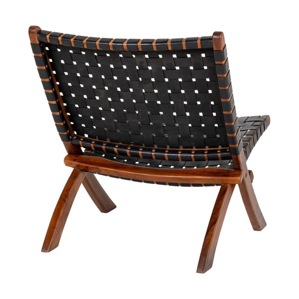 Fekete bőr fotel Perugia - House Nordic-image-4