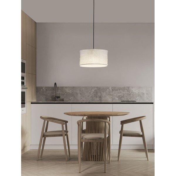 Fehér len függőlámpa ø 38 cm Linnet – Nova Luce-image-1