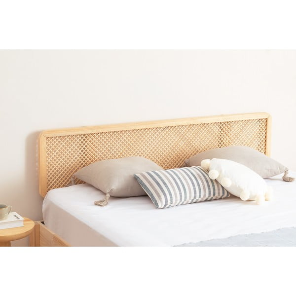Natúr színű lucfenyő franciaágy ágyráccsal 140x200 cm Izabelya – Kalune Design-image-3