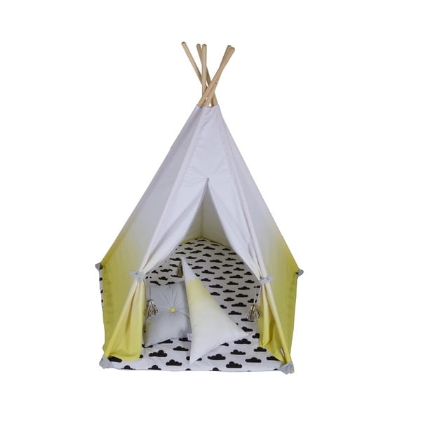 Ombré sárga-fehér négyszögletes sátor - VIGVAM Design