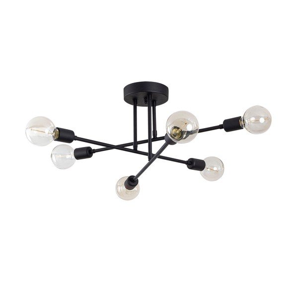 Fekete mennyezeti lámpa 64x64 cm Flower – Opviq lights