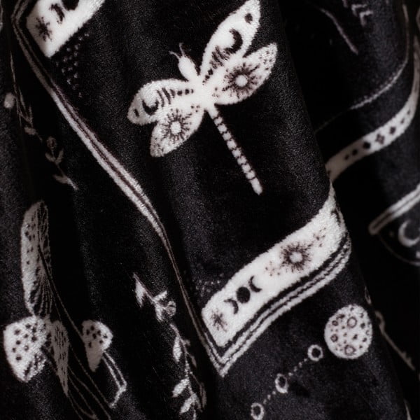 Fekete mikroplüss takaró Halloween mintával 130x170 cm Enchanted Witchcraft – Catherine Lansfield-image-2