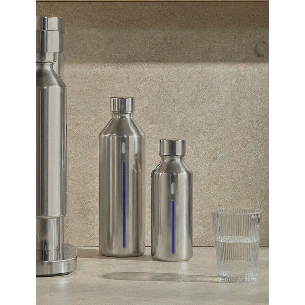Ezüstszínű rozsdamentes acél szódakészítő palack Brus – Stelton-image-3