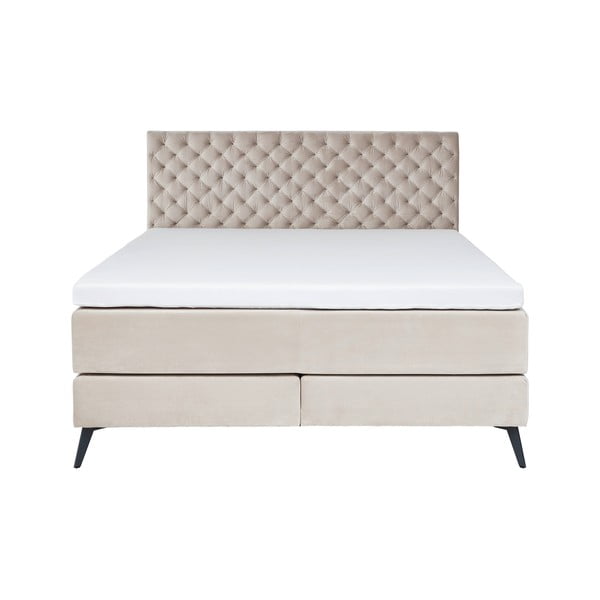 Fehér-krémszínű boxspring ágy 200x200 cm La Maison – Meise Möbel-image-2