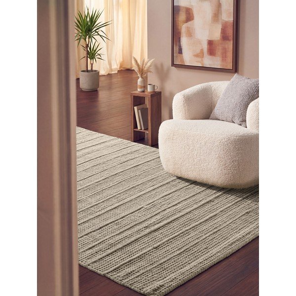 Krémszínű kézi szövésű gyapjú szőnyeg 160x230 cm Camden Parker – Ted Baker-image-1