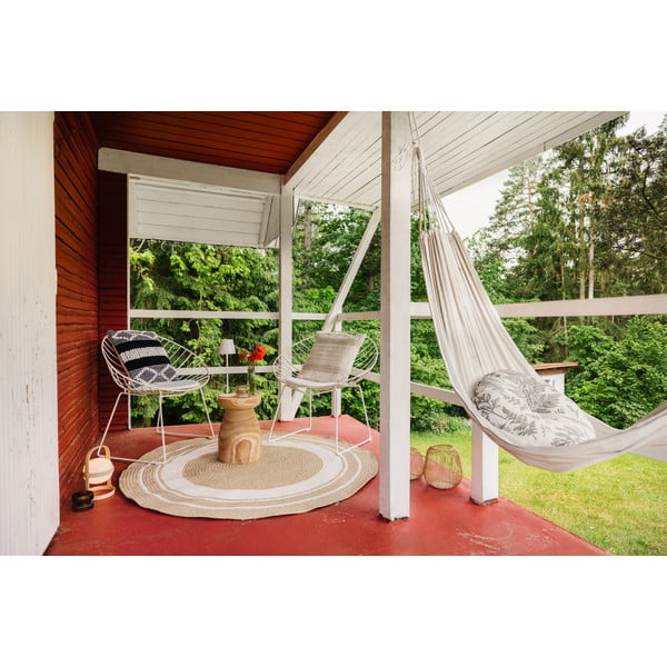 Természetes színű kerek kültéri szőnyeg ø 150 cm - NORTHRUGS-image-2