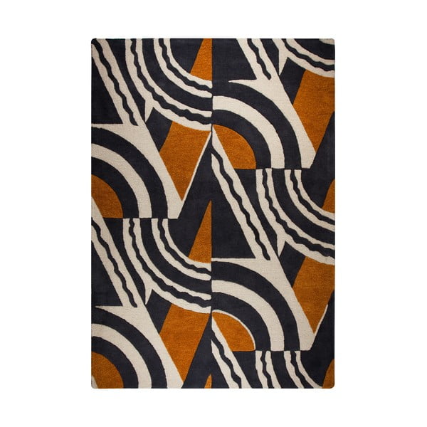 Rythm Lifestyle barna-narancssárga kézzel szőtt szőnyeg, 200 x 290 cm - Flair Rugs
