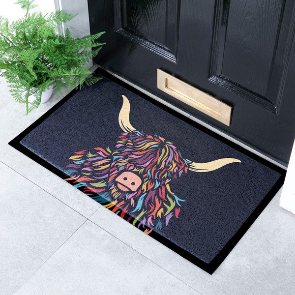 PVC lábtörlő 40x70 cm Highland Cow – Artsy Doormats-image-1