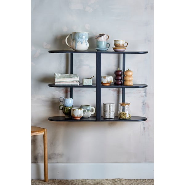 Fekete többszintes fali polc 80 cm Vicente – Bloomingville-image-1