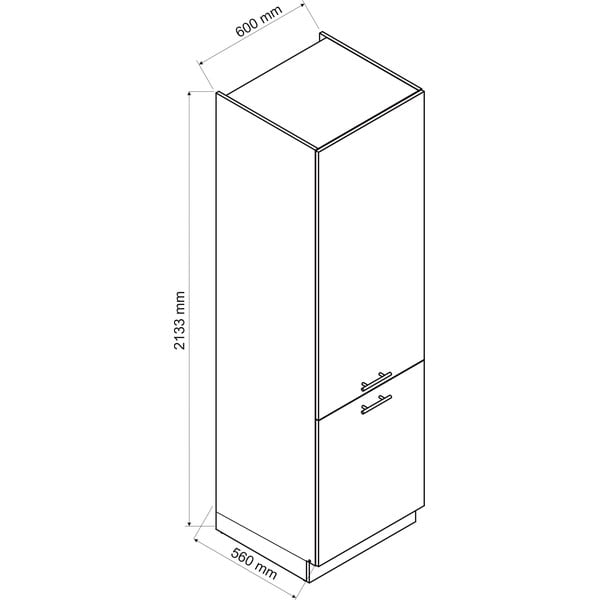 Magas konyhaszekrény beépíthető hűtőhöz (szélesség 60 cm) Kai – STOLKAR-image-4