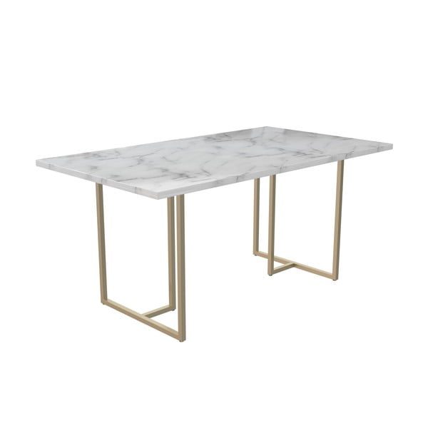 Étkezőasztal márvány dekorral 90x160 cm Astor – CosmoLiving by Cosmopolitan