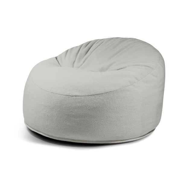 Világosszürke buklé babzsákfotel Om 110 – SLOWDOWN