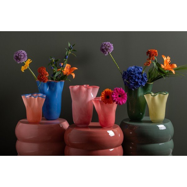Zöld üveg kézzel készített váza (magasság 31,5 cm) Ruffles – PT LIVING-image-1