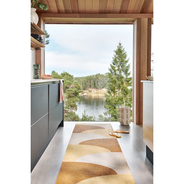 Okkersárga kültéri-beltéri futószőnyeg 70x180 cm Hill Ochre Pale Yellow – Pappelina-image-1