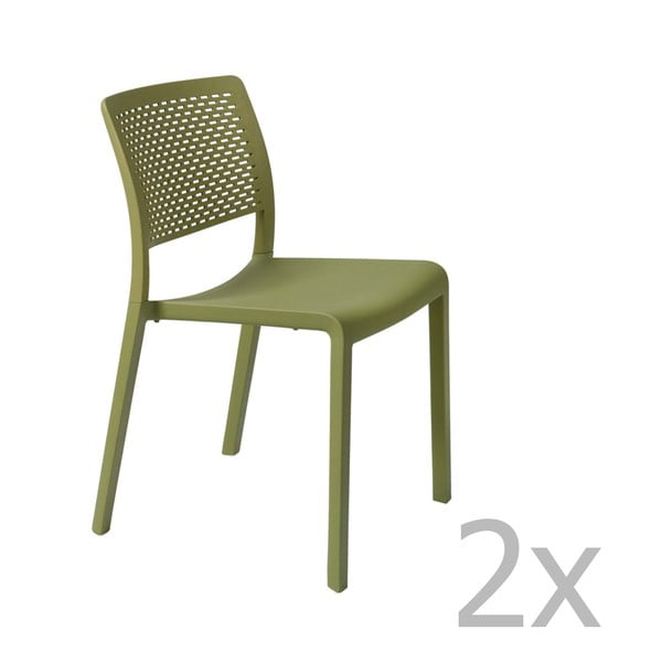 Trama Simple zöld kerti szék, 2 db - Resol