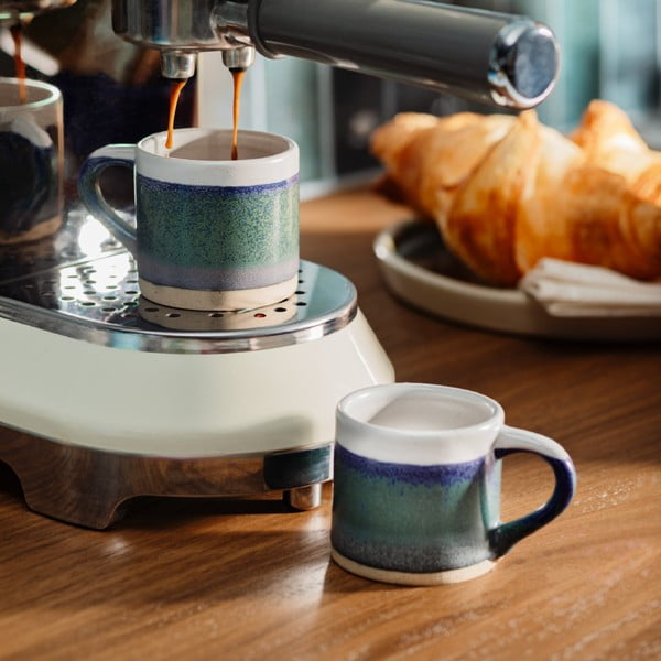 Sötétkék agyagkerámia eszpresszó bögre szett 2 db-os 80 ml Marlow – Sass & Belle-image-2