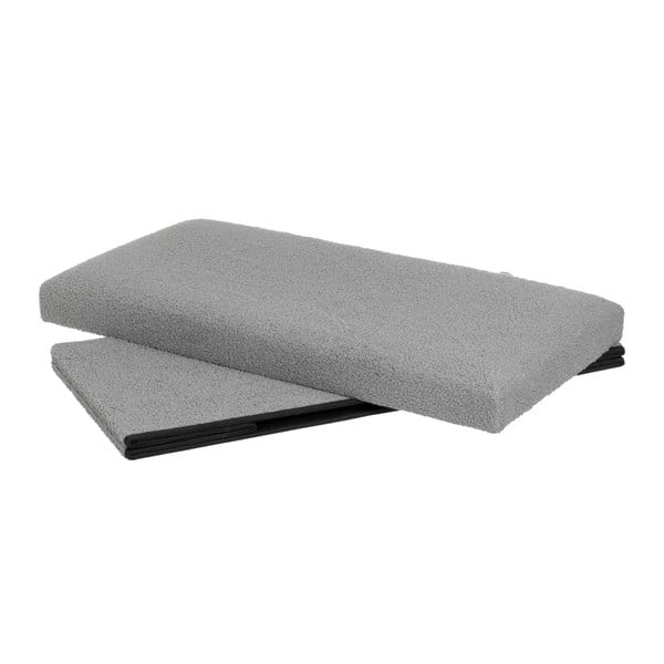 Szürke buklé puff Folding – Casa Selección-image-2