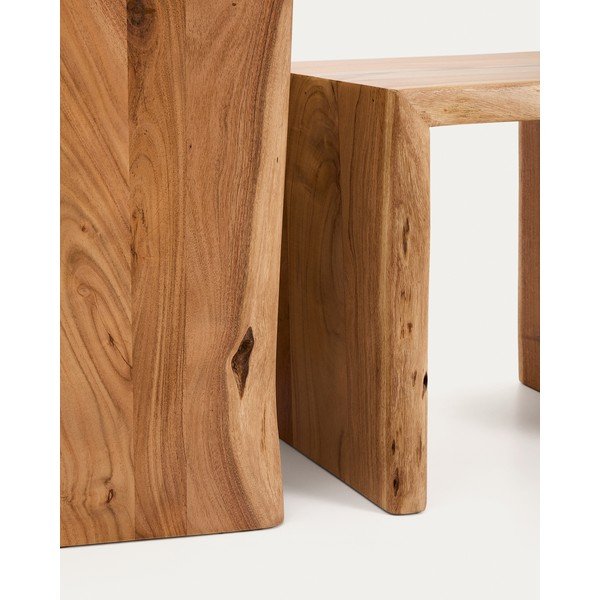 Akácfa tárolóasztal szett 2 db-os 40x50 cm Lomiri – Kave Home-image-4