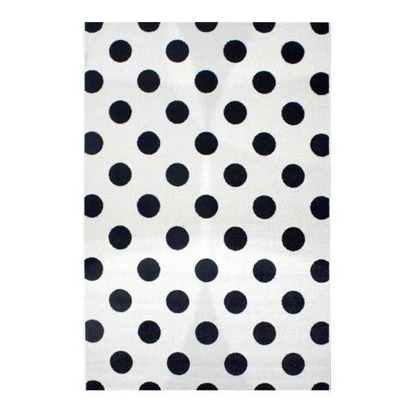 Razzo Dotts fekete-fehér szőnyeg, 150 x 230 cm