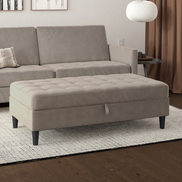 Szürke bársony lábtartó Presley – Støraa-image-1