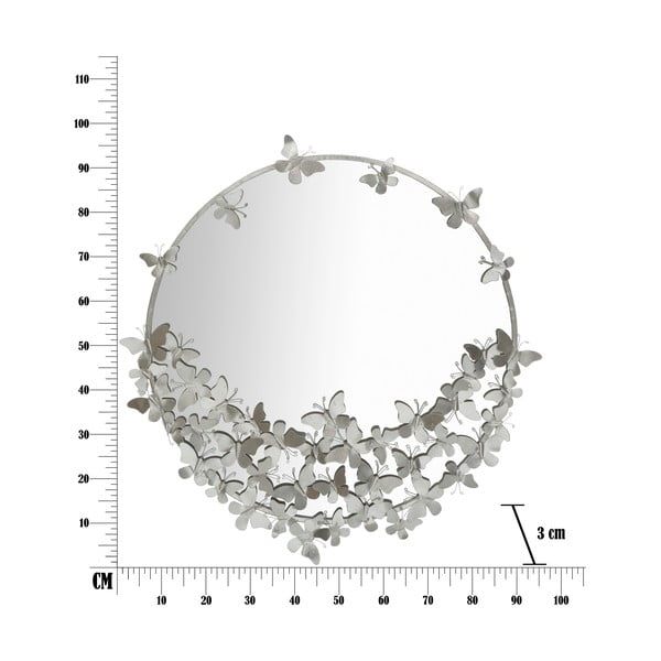 Round Silver ezüstszínű falitükör, ø 91 cm - Mauro Ferretti-image-2