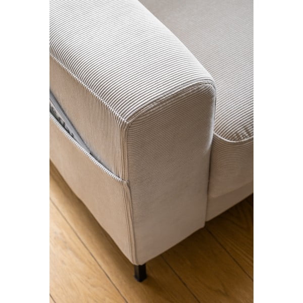 Bézs kordbársony fotel Lofty Lilly – Miuform-image-4