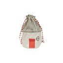 Piros-krémszínű textil játéktároló kosár ø 26x40 cm Koya – OYOY Mini