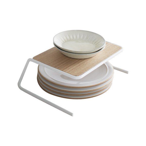 Fehér-natúr színű fa kiegészítő polc 19,5x19,5 cm Tosca – YAMAZAKI-image-3