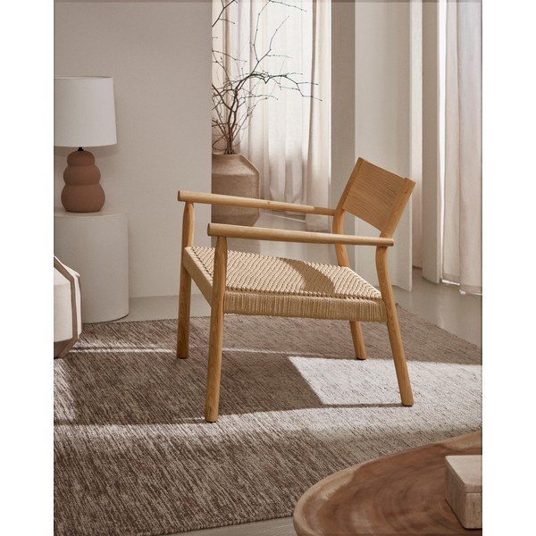 Világos natúr színű szőtt fotel Yalia – Kave Home-image-1