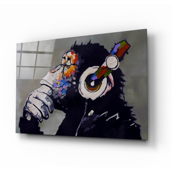 Thinking Monkey üvegkép, 110 x 70 cm - Insigne