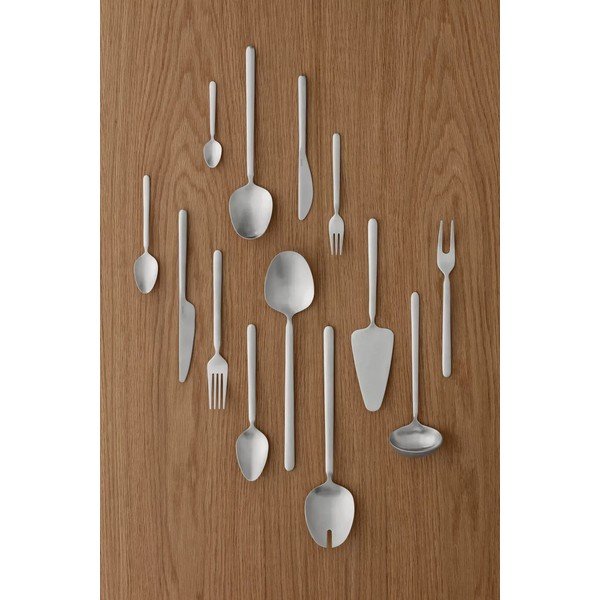 Matt ezüstszínű rozsdamentes acél négyszemélyes desszertes villa szett 4 db-os Stella – Blomus-image-1