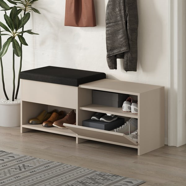 Krémszínű ülőkés cipőtartó Romi – Marckeric-image-2