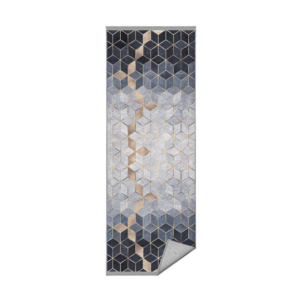 Kék-szürke futószőnyeg 80x200 cm – Mila Home