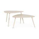 Acél kerti dohányzóasztal szett 2 db-os 73,5x77,5 cm Yvonne – Bizzotto