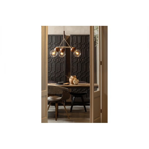 Fekete újrahasznosított fa ruhásszekrény 60x210x40 cm Bequest – WOOOD-image-1