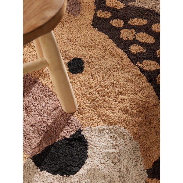 Narancssárga-barna mosható-kézi szövésű pamut gyerek szőnyeg 120x125 cm Snuggle Roary – Hanse Home-image-4