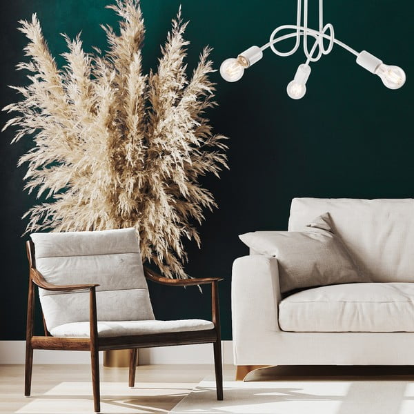 Fehér mennyezeti lámpa lámpabúra nélkül 36x36 cm Camilla – LAMKUR-image-2