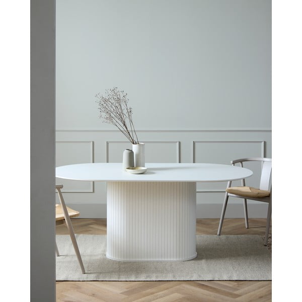 Kerek étkezőasztal 95x180 cm Nola – Unique Furniture-image-1