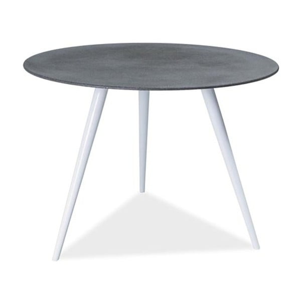 Evita fekete-fehér asztal edzett üveglappal, Ø 100 cm - Signal