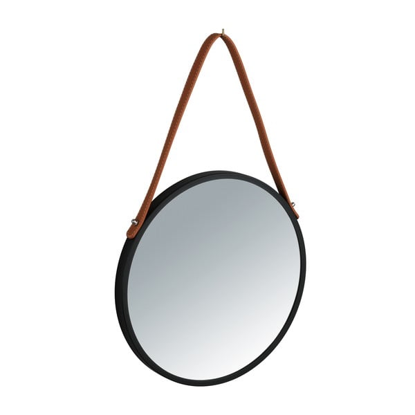 Borrone fekete felfüggeszthető tükör, ø 30 cm - Wenko-image-2