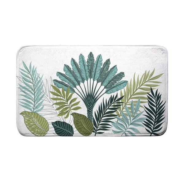 Fehér-zöld fürdőszobai kilépő 45x75 cm Panazio – douceur d'intérieur