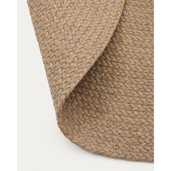 Bézs kerek kültéri-beltéri szőnyeg újrahasznosított szálakból ø 150 cm Despas – Kave Home-image-4