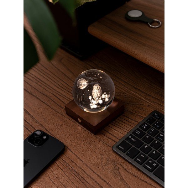 USB hordozható fénydekoráció ø 8 cm Amber – Gingko-image-4