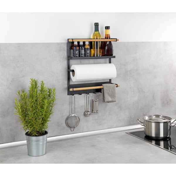 Magna fekete konyhai fali rendszerező - Wenko-image-3