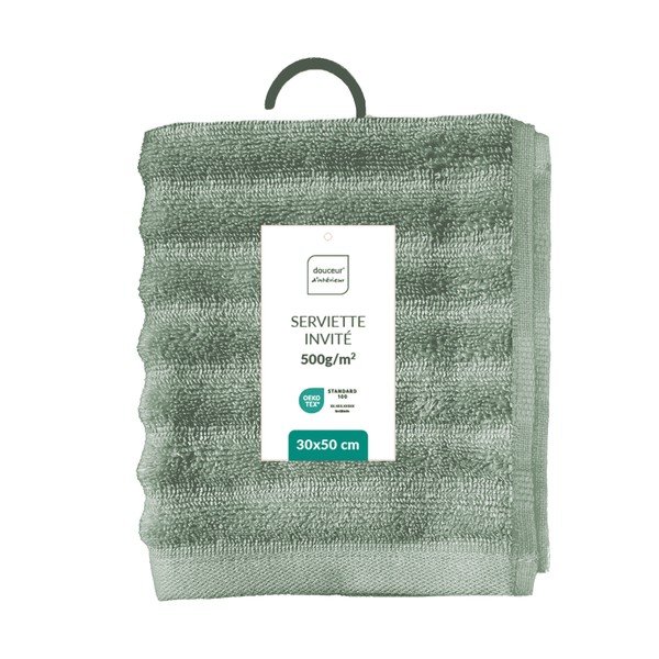 Zöld frottír pamut törölköző 30x50 cm Maya – douceur d'intérieur-image-4