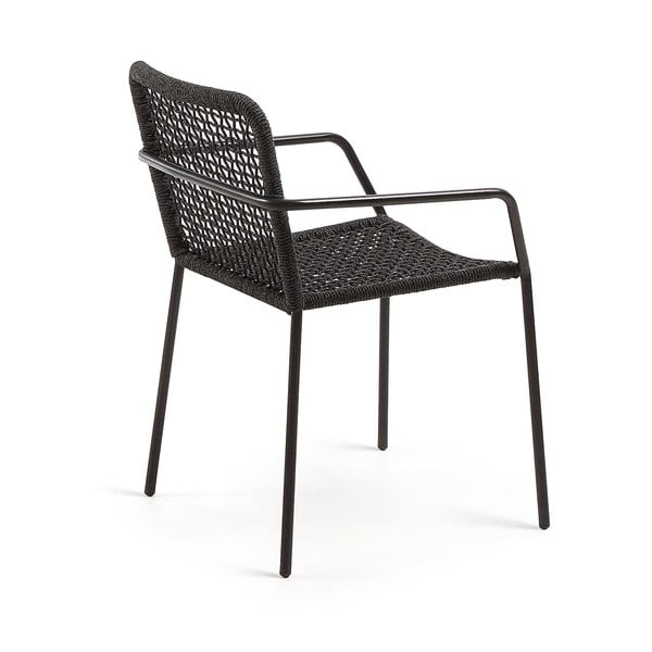 Bomer fekete acélszerkezetű kerti szék - Kave Home-image-3