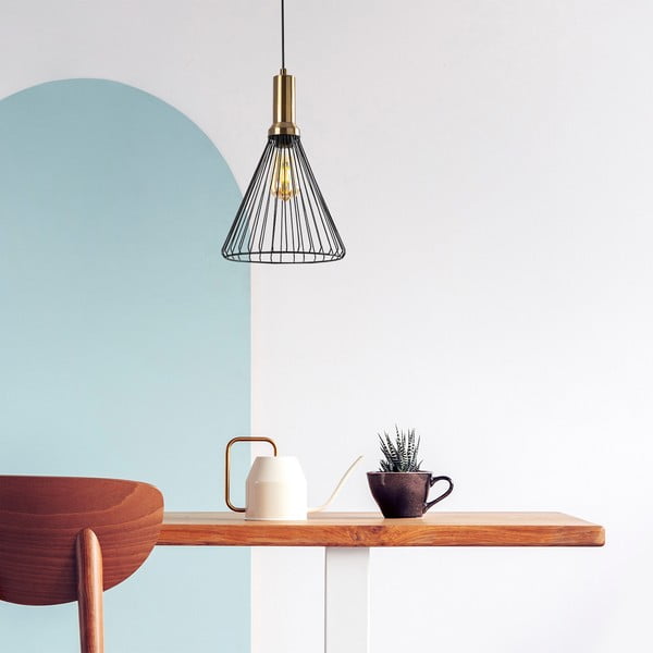 Fekete függőlámpa fém búrával ø 24 cm Dear – Opviq lights-image-1